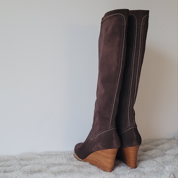 Ann Taylor Loft Brown Suede Knee-high Boots 7 1/2 - Picture 5 of 11